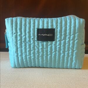 MAC Cosmetics Light Blue Quilted Makeup Bag